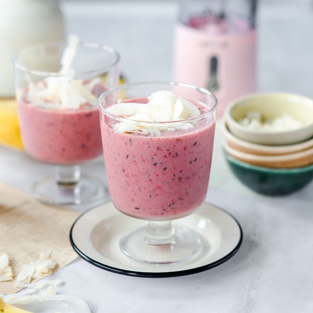 Raspberry Banana Coconut Smoothie