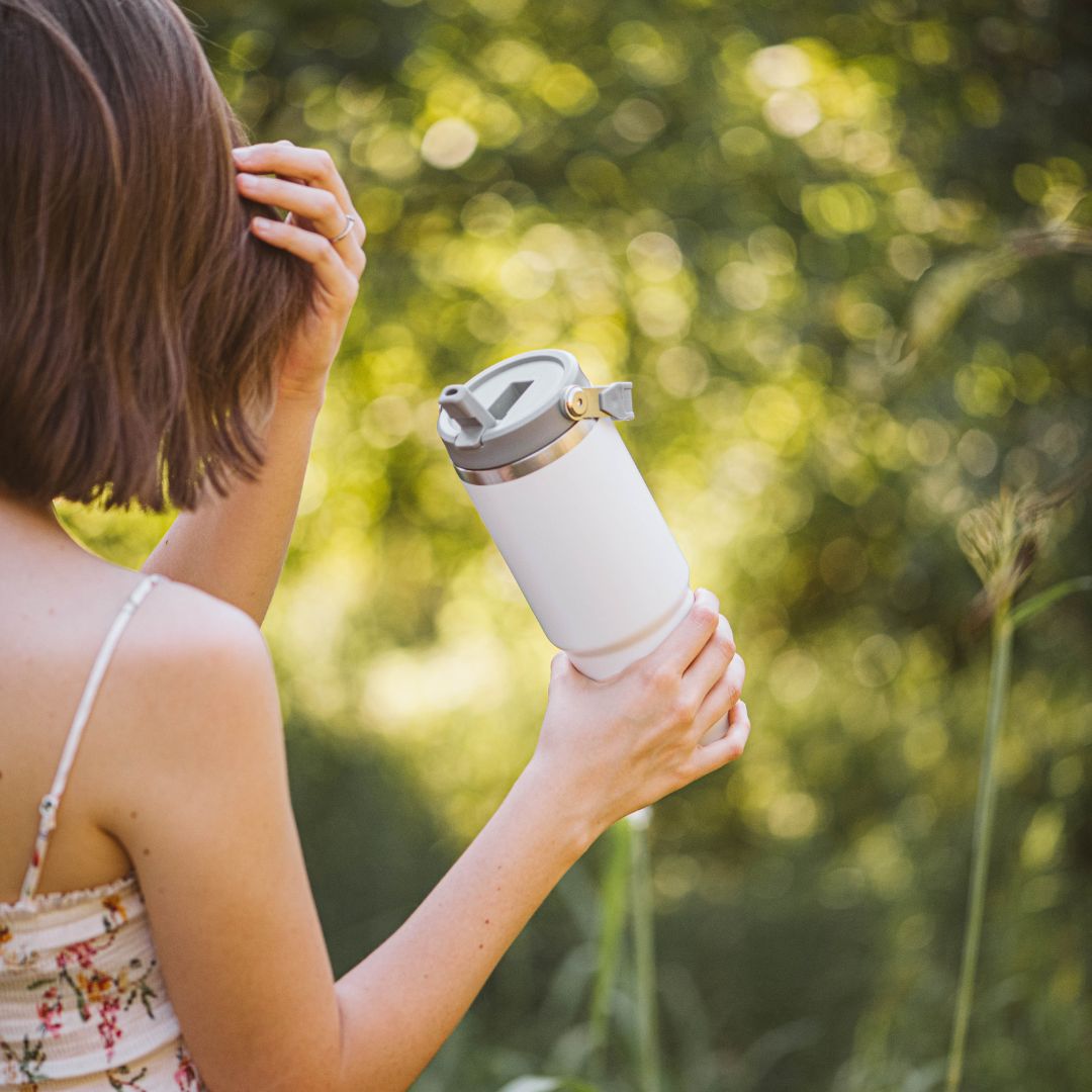 MyBlend® teräksinen juomapullo, jossa taipuva pilli